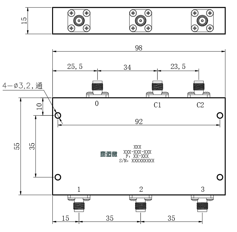 ZPD25-3M2.3-2.7G-355 Power divider