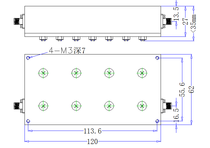 HBTE-BPF-1980-2010-S Band pass filter