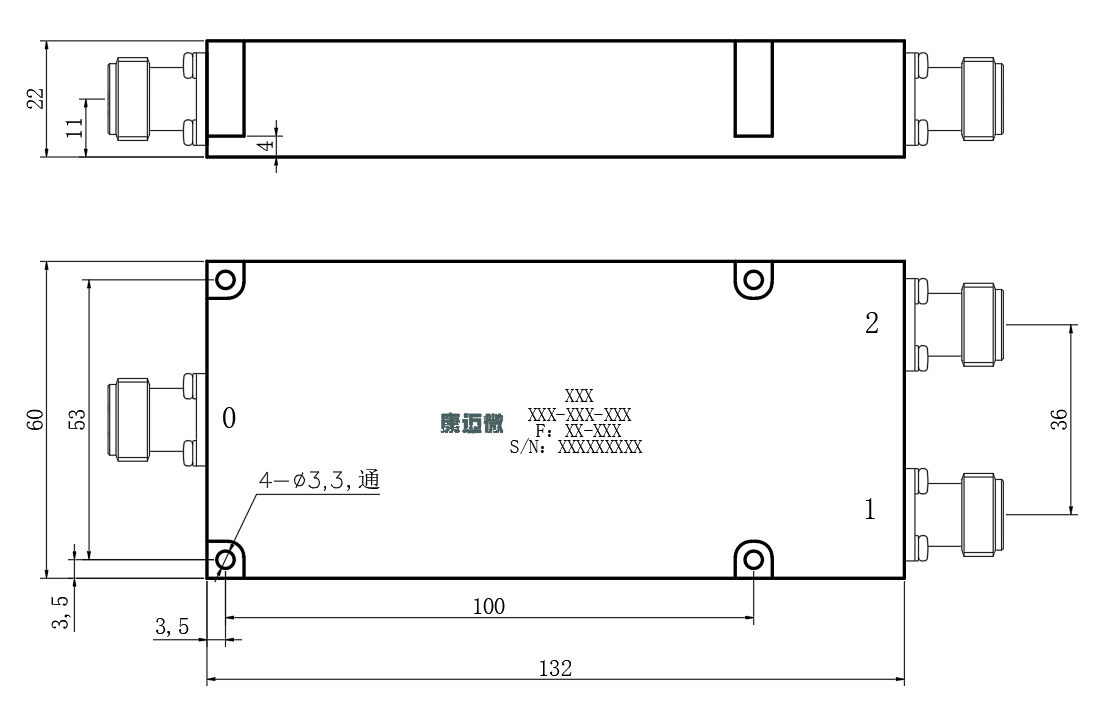 ZPD8-2C1-12G-3093 Power divider
