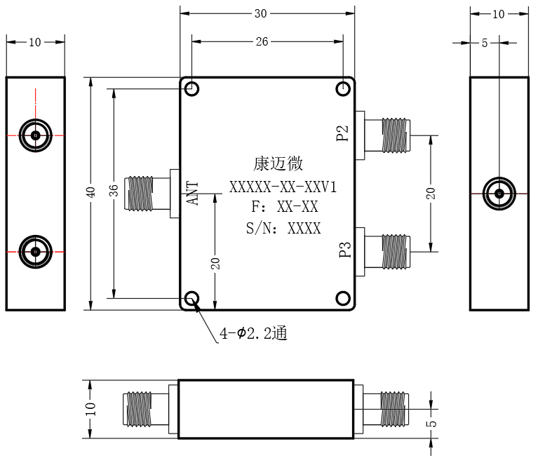 ZCB15-2L8-3000-1579 Diplexer