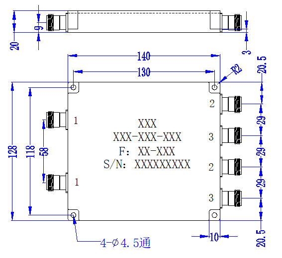 ZCB2-L108-400-3262 Diplexer