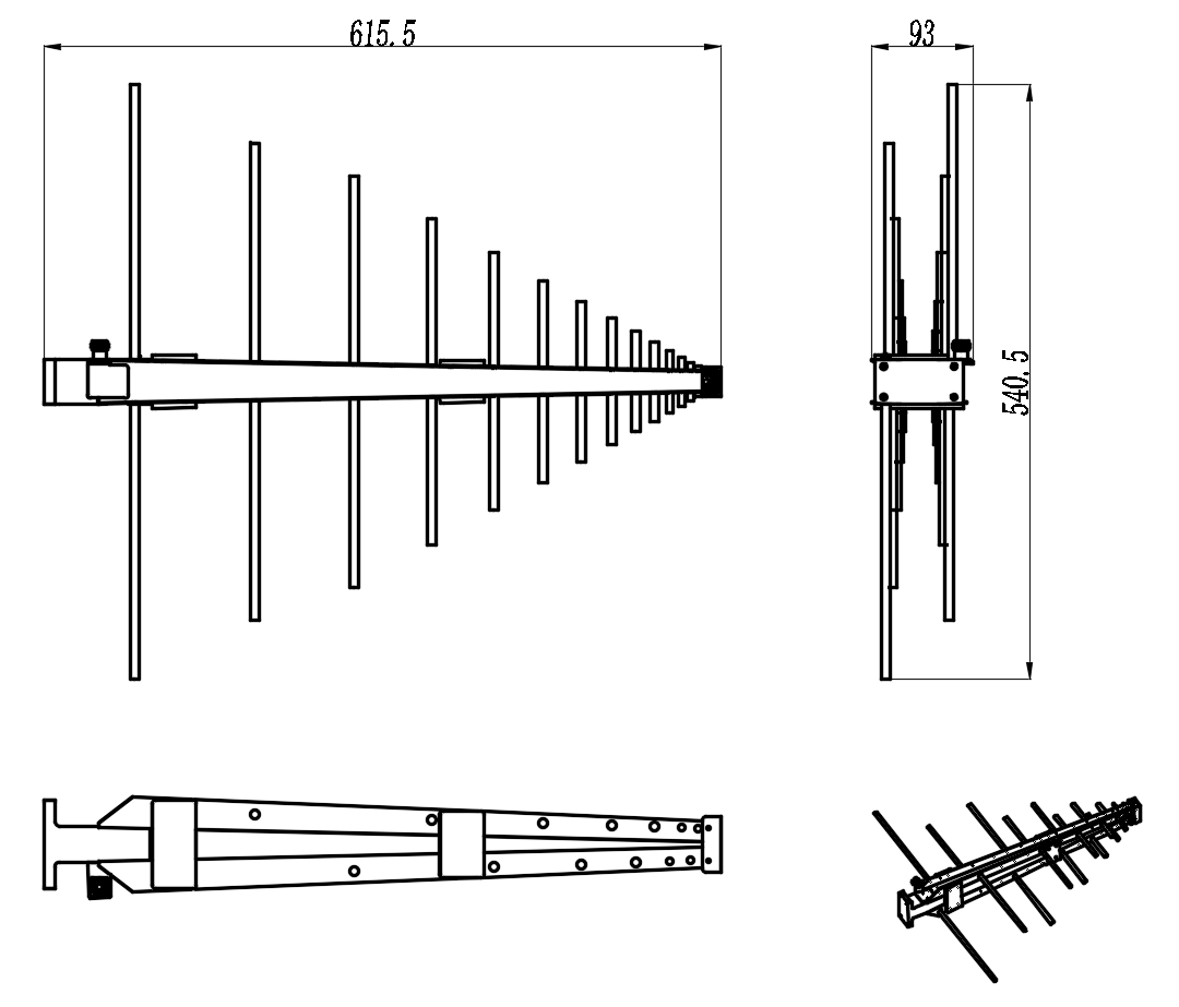 ZDS7-500-1000-666 LP Antenna