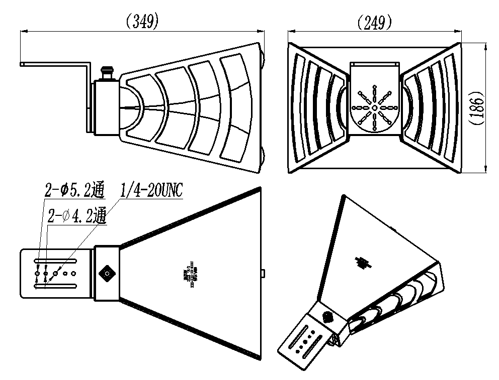 KDRHA-0.8-18-9NL Broadband dual ridge horn antenna