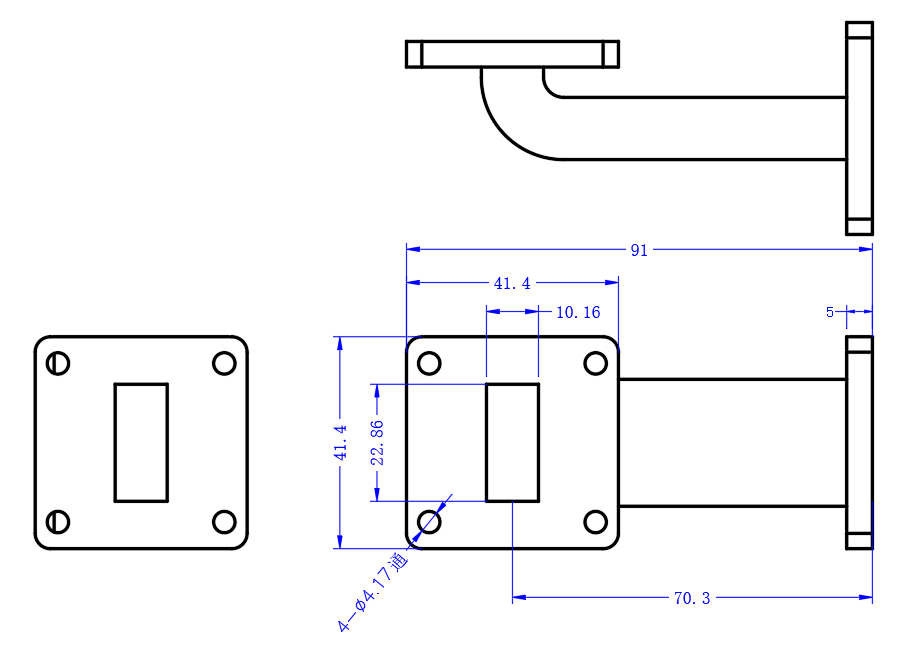 DWG8-BJ100C83-2824 Waveguide Connection
