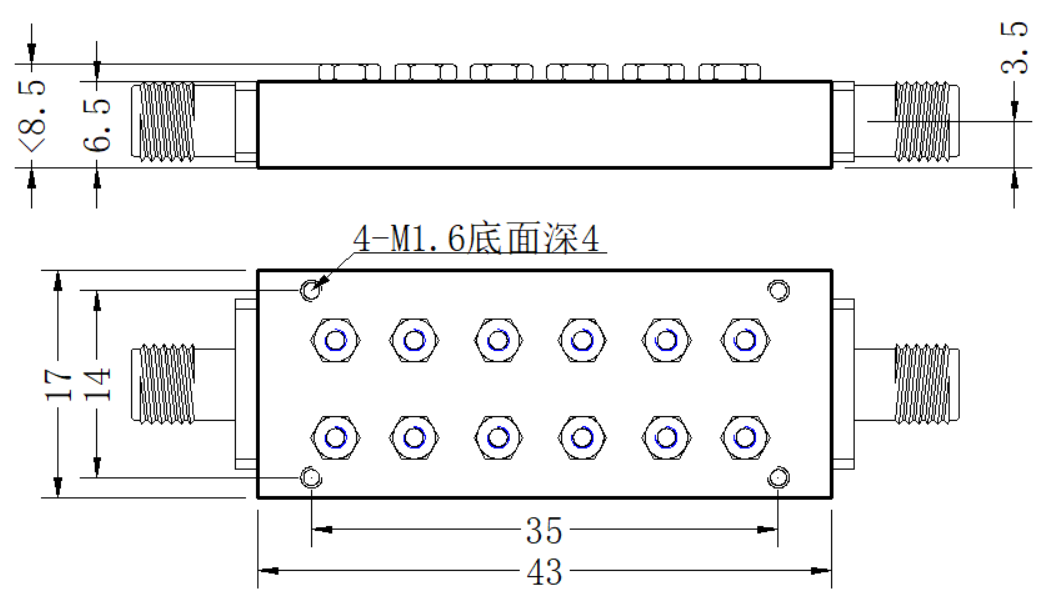 ZCB5-C23.4G-30.4G-032 双工器