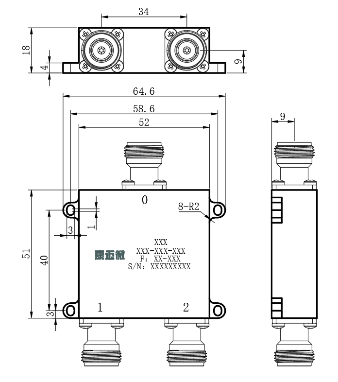 ZPD25-2C3-18G-3377 Power divider
