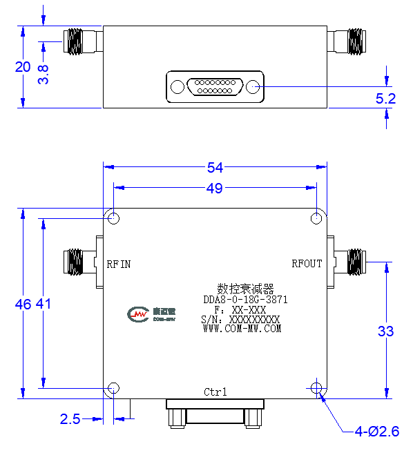 DDA8-0-18G-3871 Digital attenuator