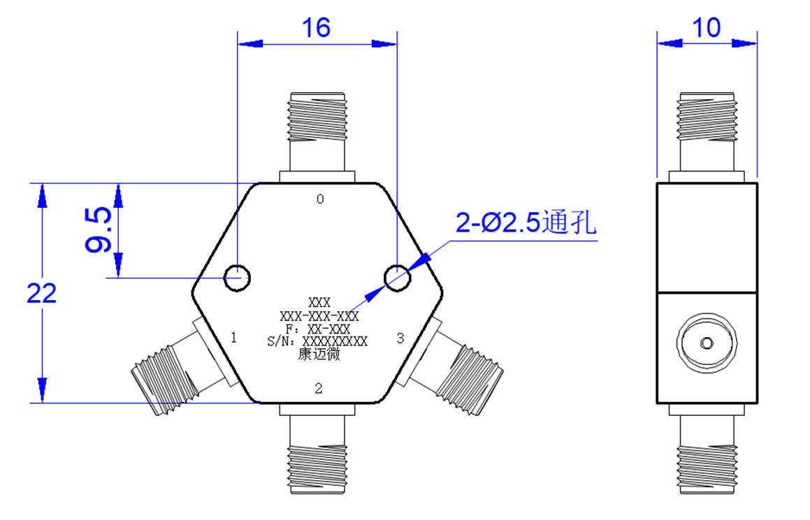 ZPD8-3L0-5400-3203 Power divider