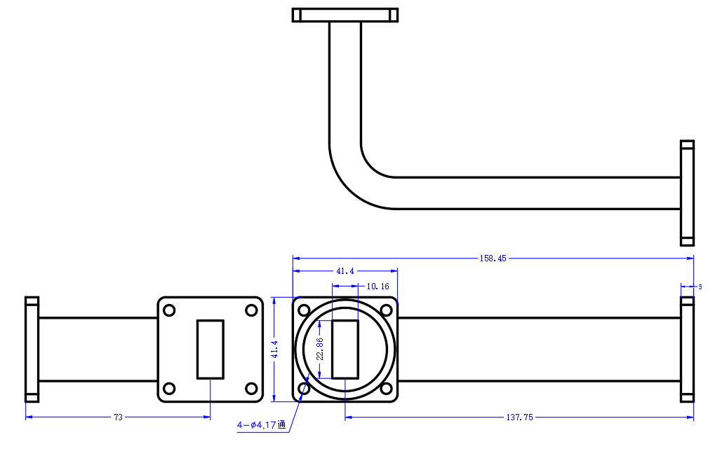 DWG8-BJ100C203-2823 Waveguide Connection