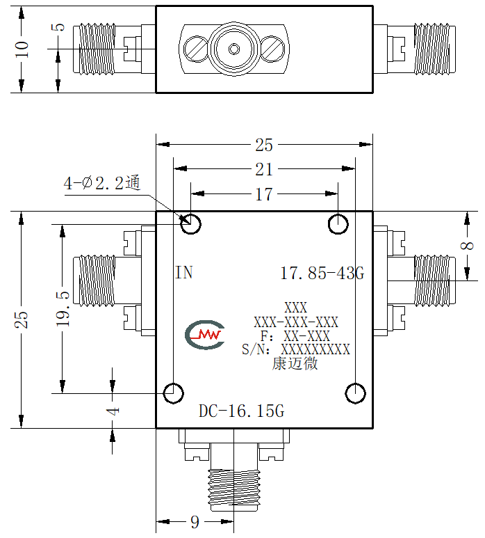ZCB4-M17-40G-1669 Diplexer