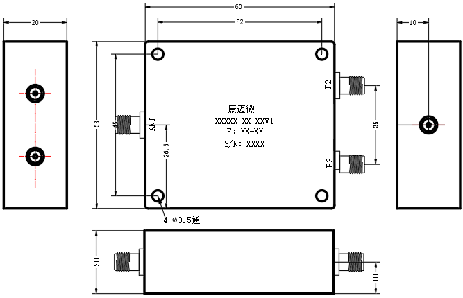 ZCB15-2L20-8000-1182 Diplexer