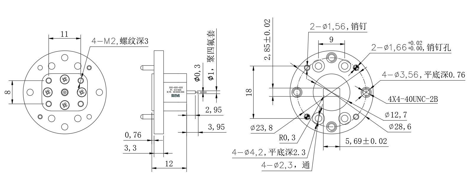 D25-BWC400E-3536 Waveguide adapter