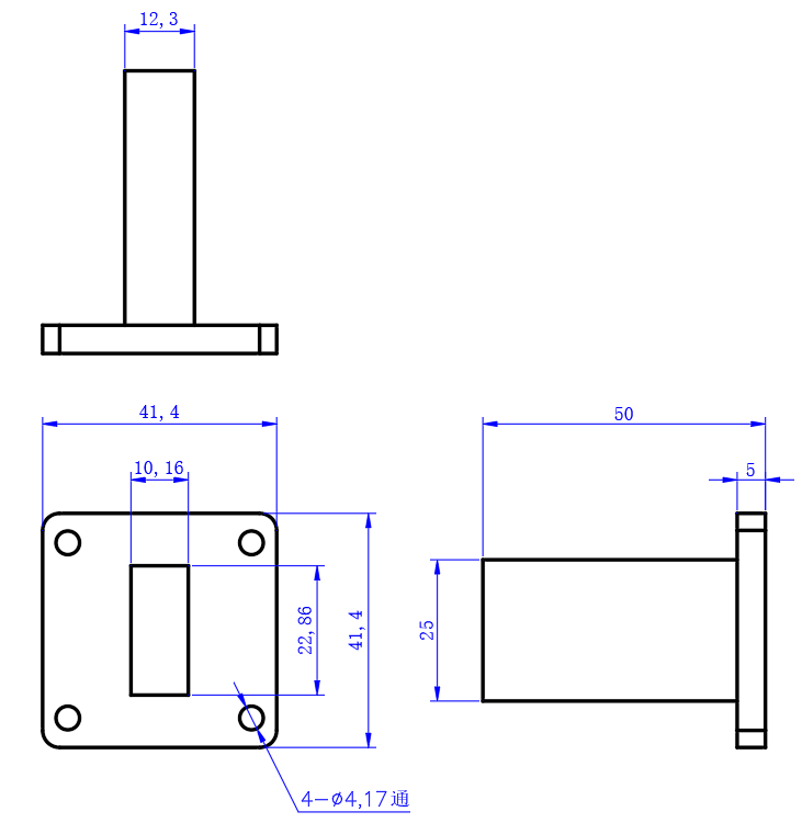 D8-BWLBJ100B-2827 Waveguide load