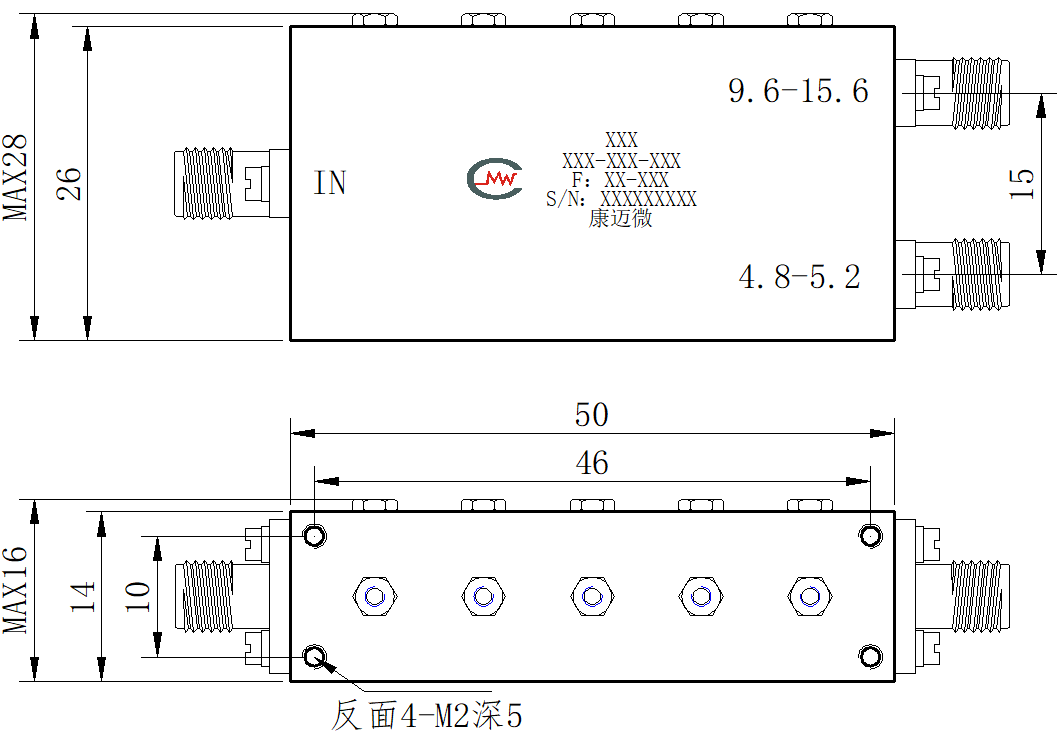 ZCB4-C4.8-15.6G-1421 Diplexer