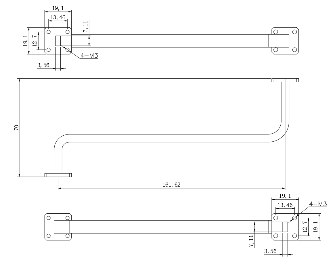 DWG8-BJ320C223-2206 Waveguide Connection