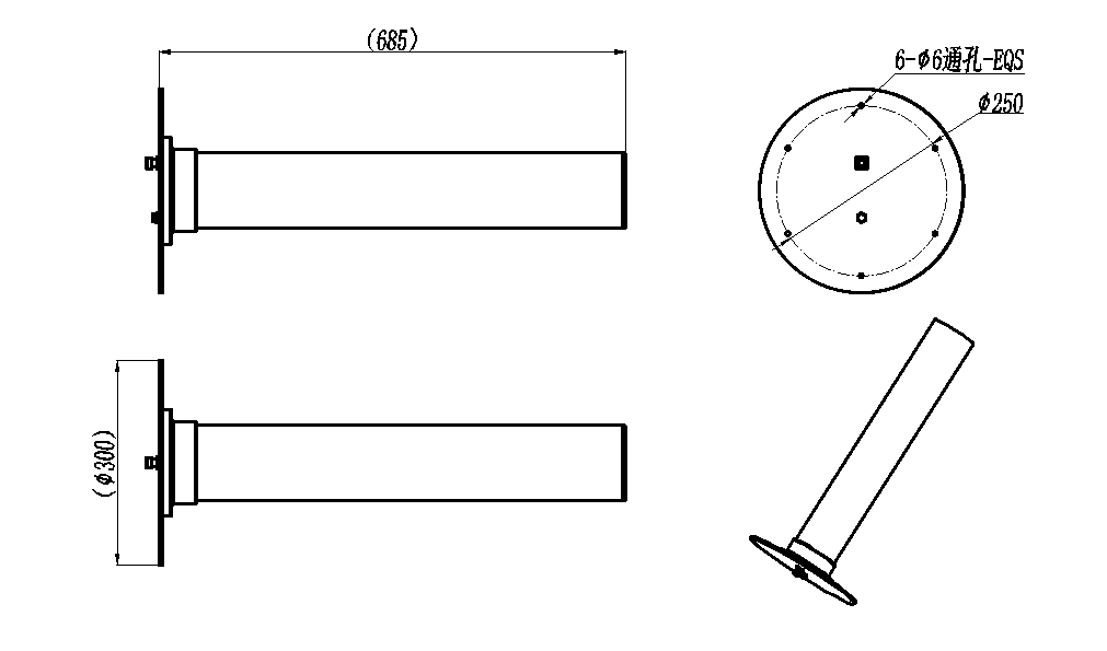 ZLX7-Y750-1400-2727 Spiral antenna