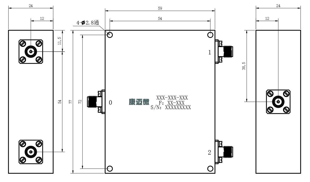 ZCB3-2C2025-2300-3959 Diplexer