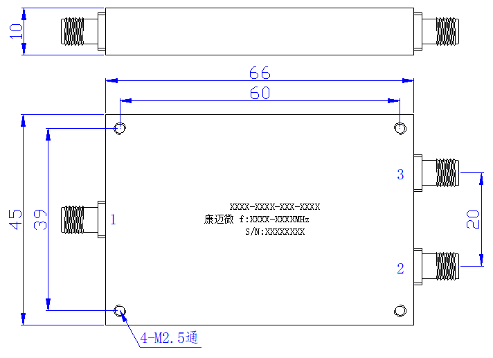ZPD5-2M0.7-3G-3819 Power divider