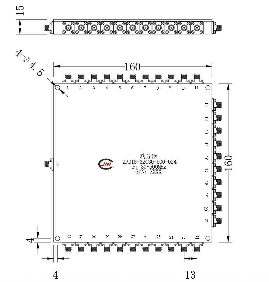 ZPD18-32C30-500-024 Power divider