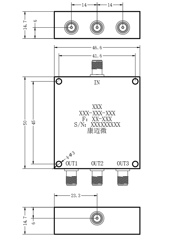 ZPD14-3M7-9G-672 Power divider