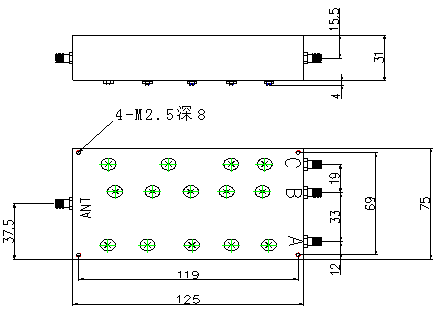 ZCB6-3C750-2700-Q139 Diplexer