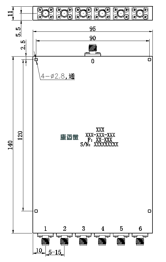 ZPD25-6M1-6G-3531 Power divider