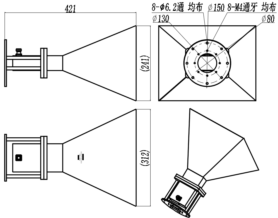 ZLB7-2-3G-2558 Horn Antenna