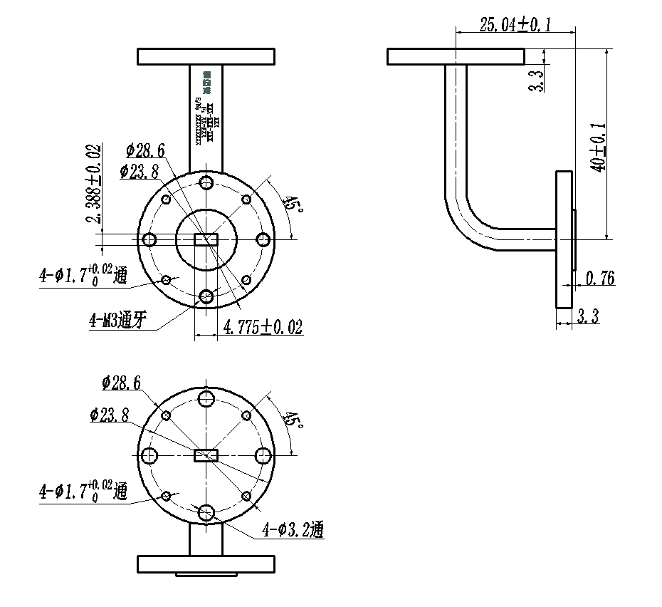 DWG8-BJ500C70-2356 Waveguide Connection