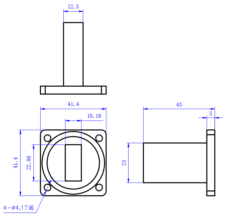 D8-BWLBJ100B-2834 Waveguide load