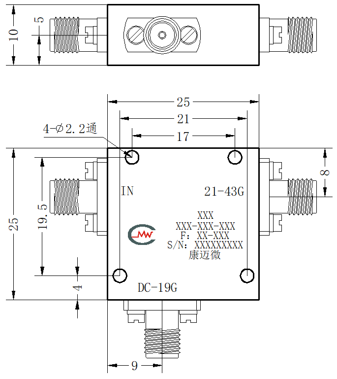 ZCB4-M20-40G-1672 Diplexer