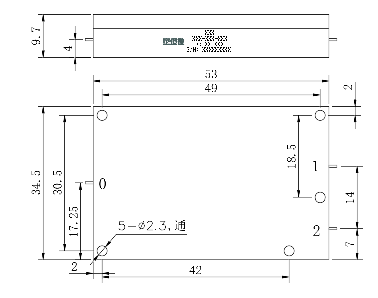 ZCB25-2C10.7-14.5G-595 Diplexer