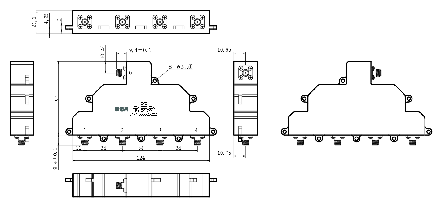ZPD8-4C6-18G-2494 Power divider