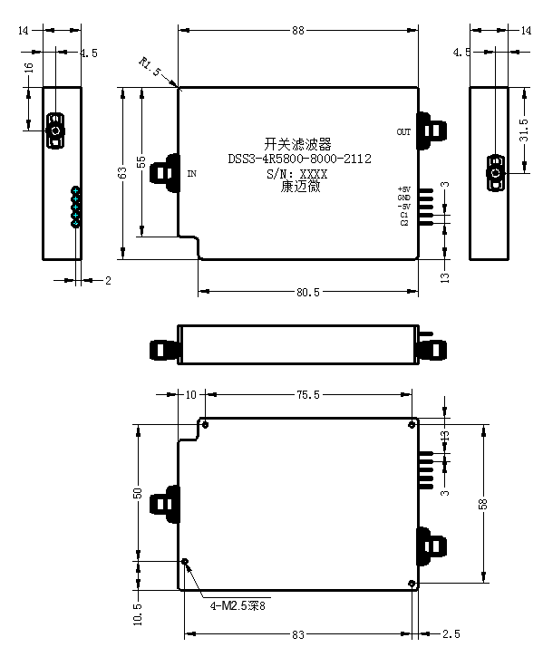 DSS3-4R5800-8000-2112G Switching filter