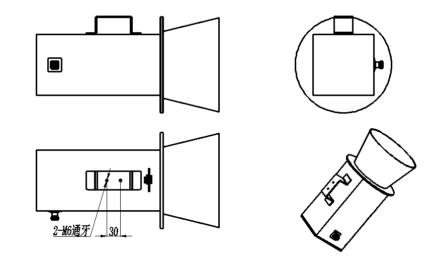 ZLB7-Y1.55-1.68G-1203 Right-handed horn antenna