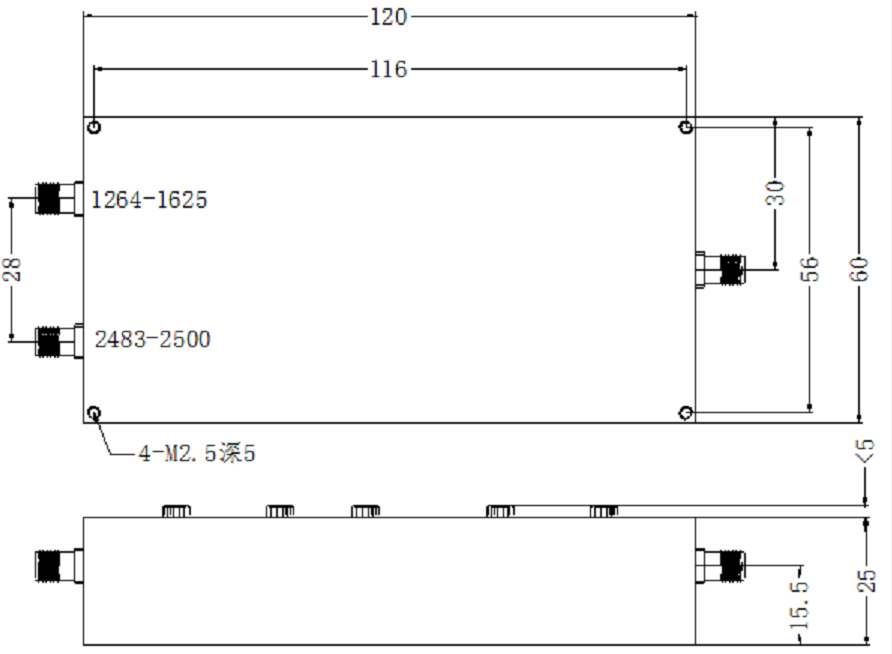 ZCB4-C1268-2491-668 Diplexer