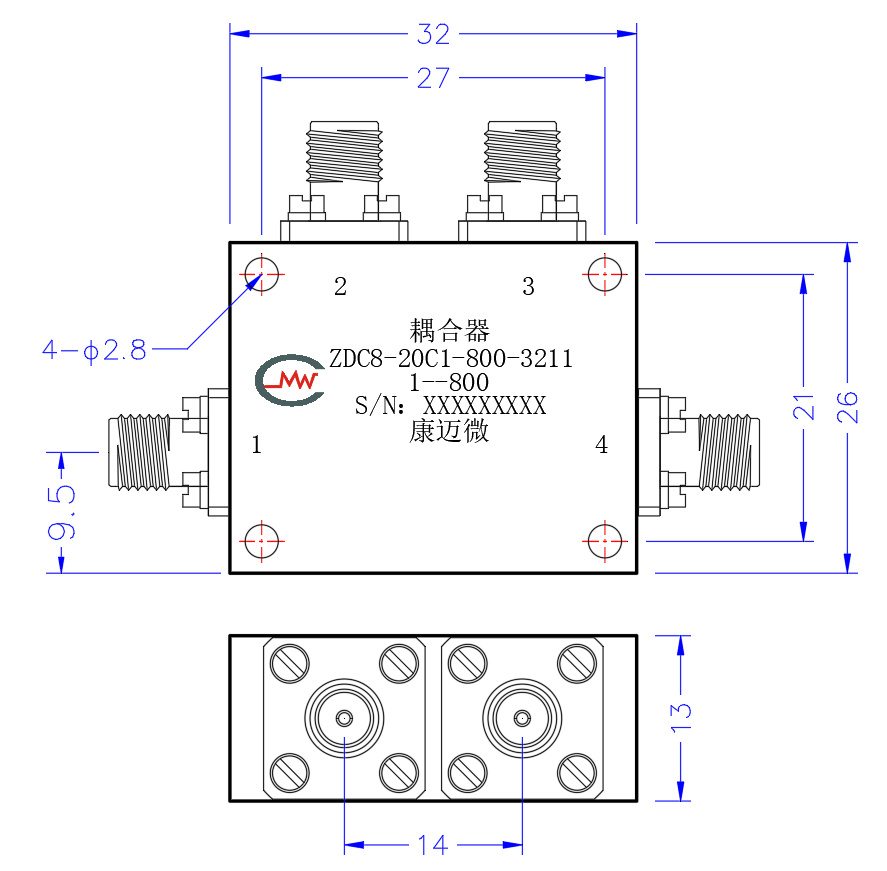 ZDC8-20C1-800-3211 Coupler