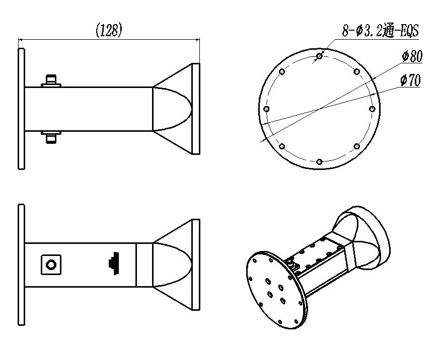 ZLB7-SJ10-15G-1825 Dual Circular Polarization horn antenna