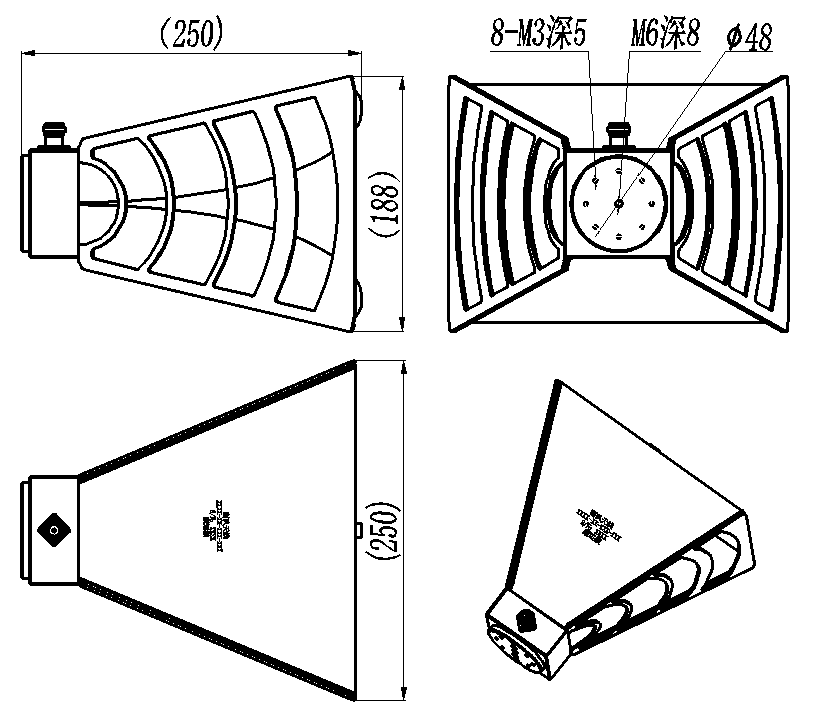 KDRHA-0.7-20-9N Broadband dual ridge horn antenna