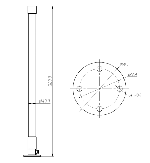 ZQX7-225-400-2499 Broadband omni antenna