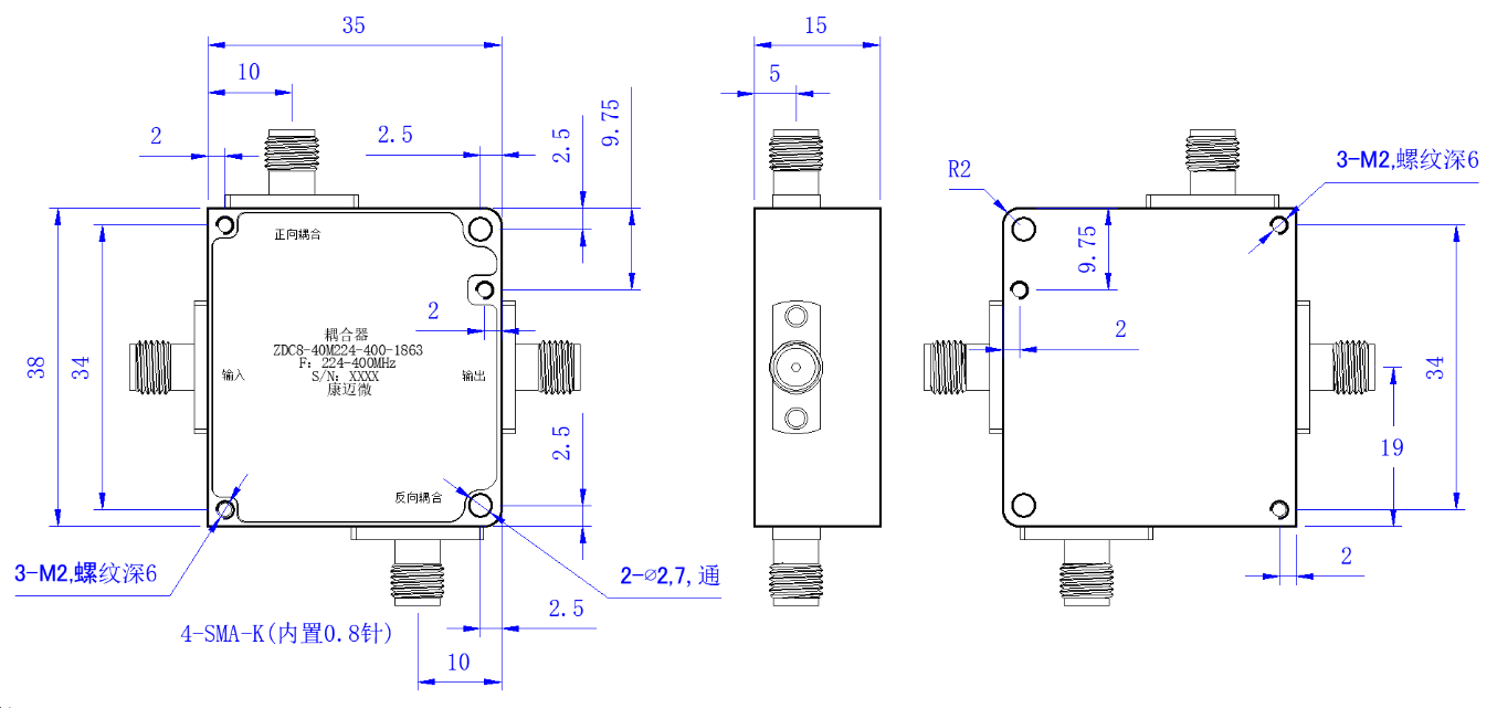 ZDC8-40M224-400-1863 Coupler
