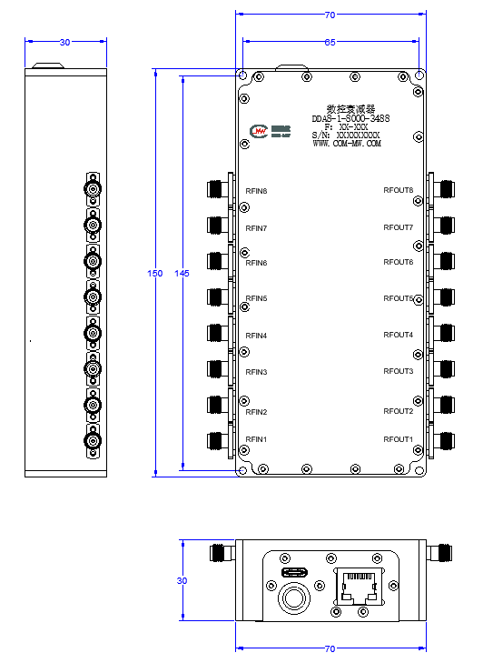 DDA8-1-8000-3488 Digital attenuator