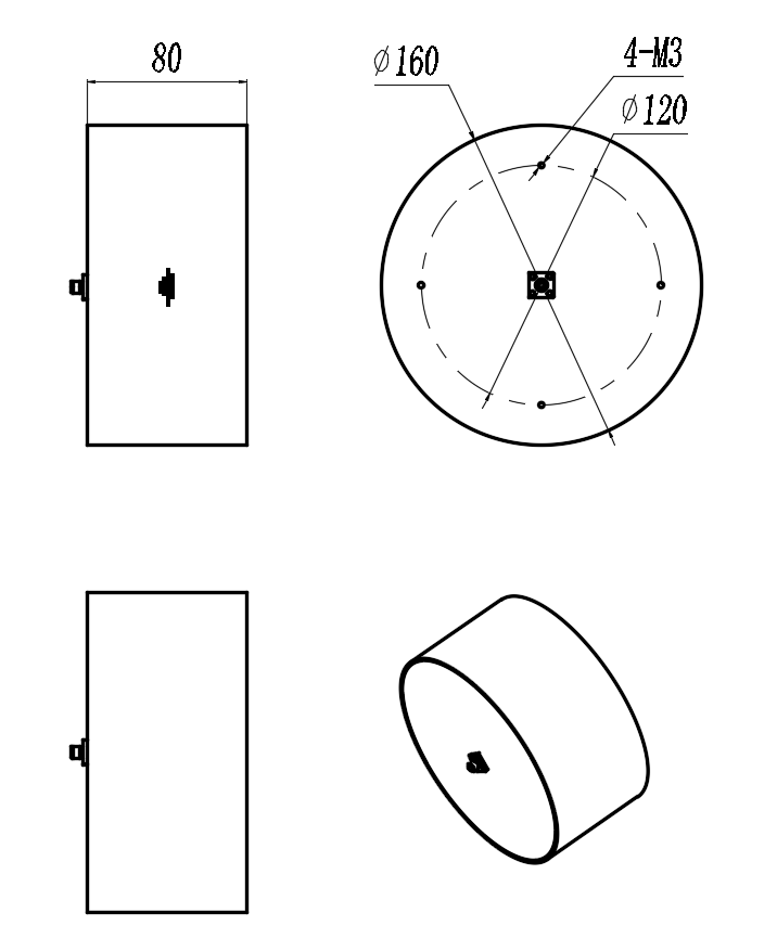 ZLX7-Y380-2000-742 Planar spiral antenna