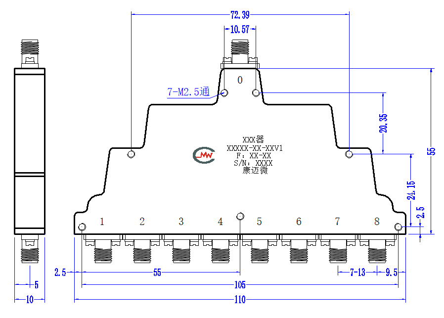 ZPD3-8M8-18G-3982 Power divider