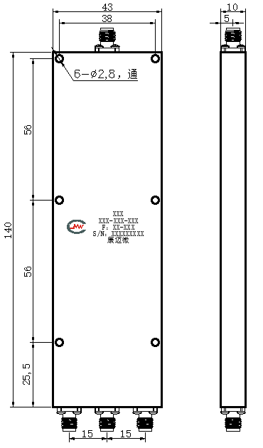 ZPD25-3M1-12G-122 Power divider