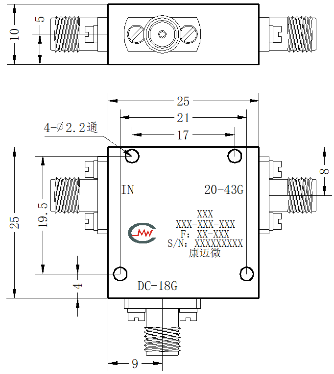 ZCB4-M19-40G-1671 Diplexer