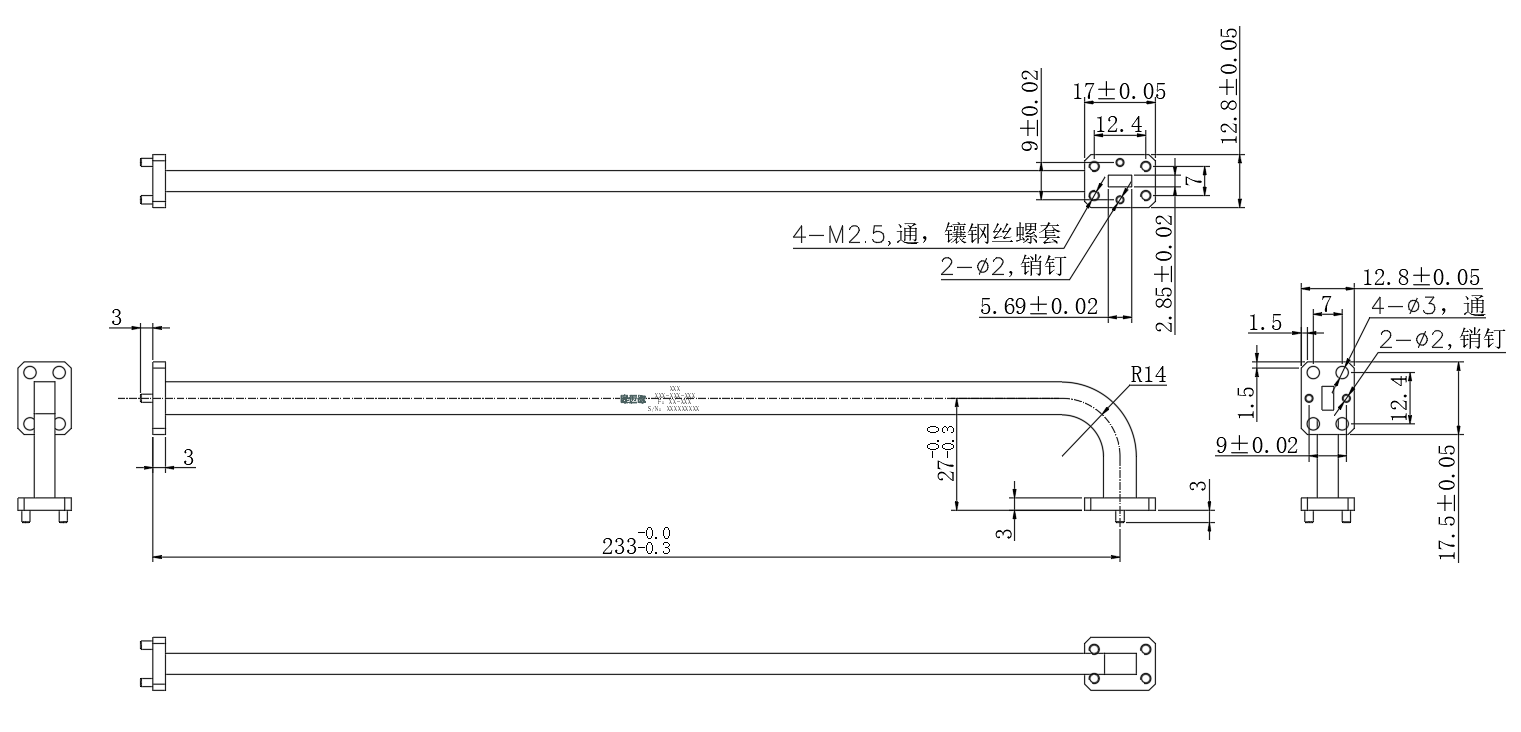 DWG25-BJ400C260-3568 Waveguide Connection