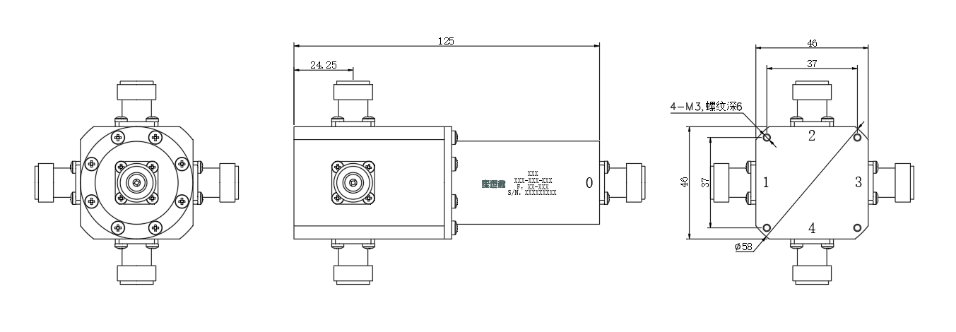 ZPD25-4C1-6G-487 Power divider