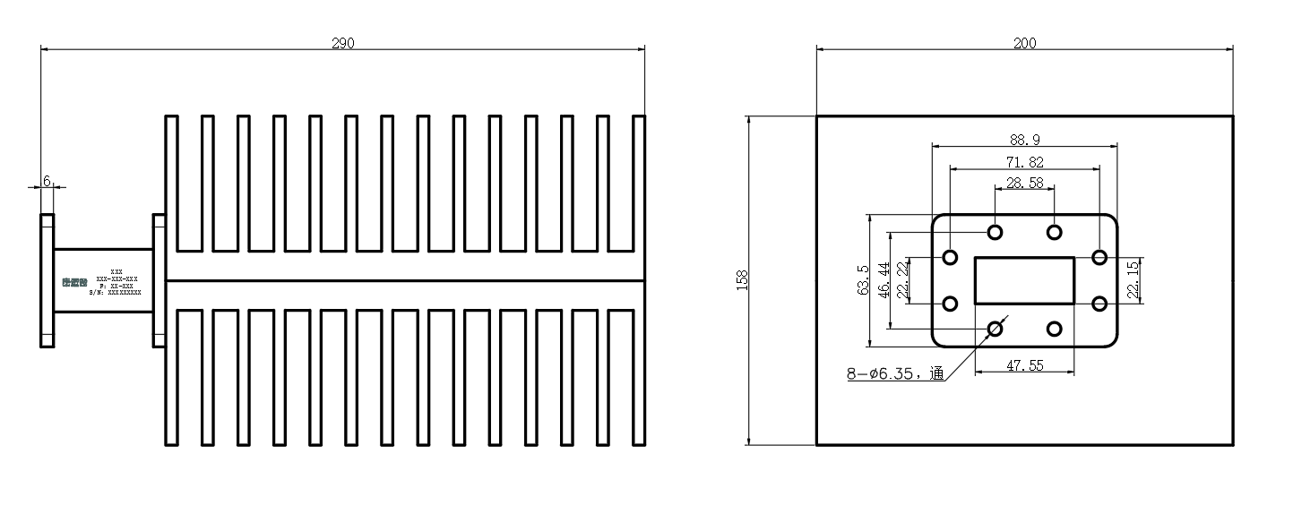 D25-BWLBJ48D-359 Waveguide load