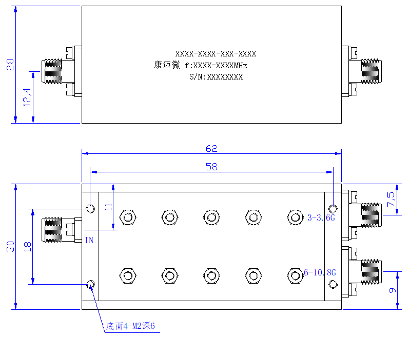 ZCB5-C3-10.8G-3266 Diplexer