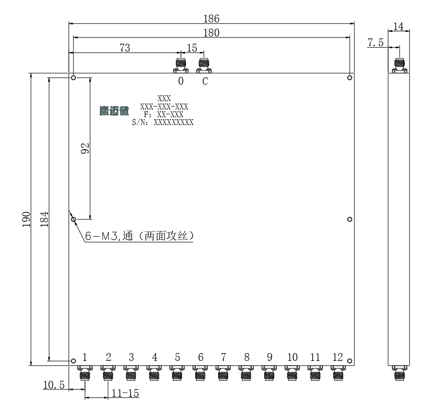 ZPD25-12M350-2000-3685 Power divider